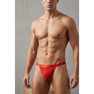 Luxury Cosabella Never Say Never‎ Men's Lace Italian Thong Orange Made in Italy